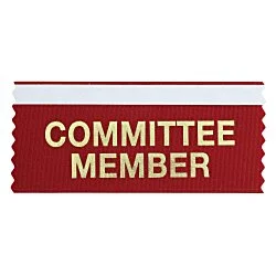 Stock Badge Ribbon with Double Sided Tape - 2 inches x 4 inches