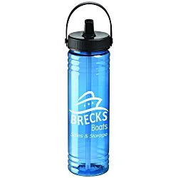 Halcyon Water Bottle with Folding Flip Straw Lid - 24 oz.