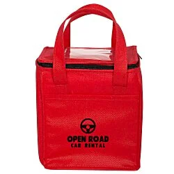 Non-Woven Cubic Lunch Cooler Bag With ID Slot - Closeout