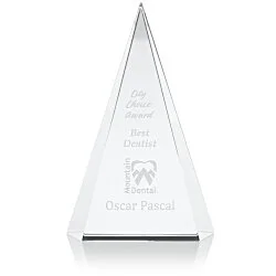 Trig Crystal Award - 8 inches