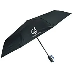 Easy Hold Folding Umbrella with Bungee Wrist Strap - 42-inch Arc