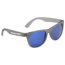 Quinn Rubberized Frame Sunglasses - Mirror Lens