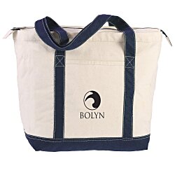 Two-Tone Gusseted Tote Bag
