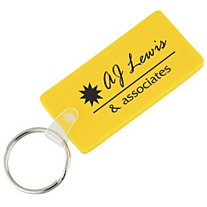 Rounded Corner Rectangle Soft Keychain - Opaque Main Image