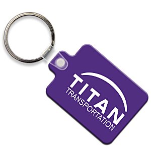 Rectangle with Tab Soft Keychain - Opaque Main Image