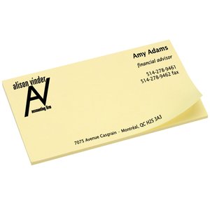 Post-it® Business Card Notes - 2" x 3-1/2" - 50 Sheet Main Image