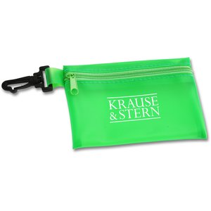 Zippered Accessories Pouch with Clip Main Image
