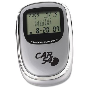 Push-n-Slide Travel Alarm Calculator - Silver Main Image