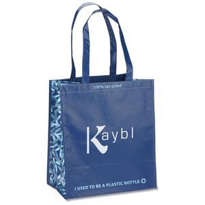Expressions Laminated Grocery Tote - Blue Main Image