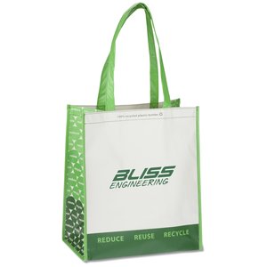 Expressions Laminated Grocery Tote - Green Main Image