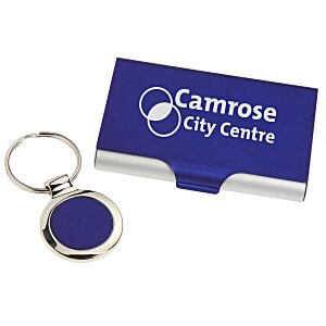 2-in-1 Keychain/Business Card Holder Set Main Image