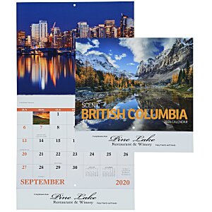Scenic British Columbia Calendar - Stapled Main Image