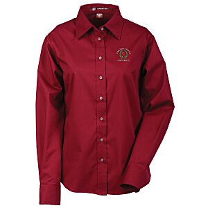 Harriton Twill Shirt with Stain Release - Ladies' Main Image