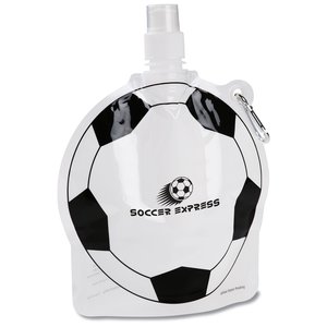 HydroPouch Collapsible Water Bottle - Soccer Ball Main Image