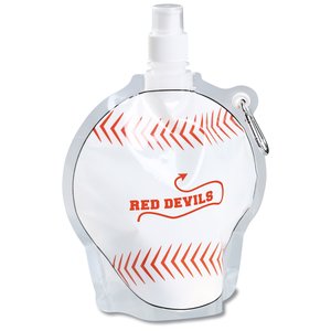 HydroPouch Collapsible Water Bottle - Baseball Main Image