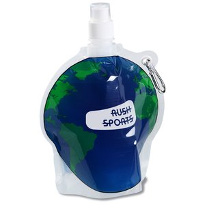 HydroPouch Collapsible Water Bottle - Globe Main Image