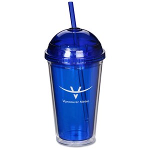 Double Wall Tumbler with Dome Lid Main Image