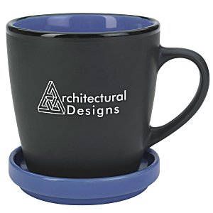 Double Up Mug with Coaster - Black - 12 oz. Main Image