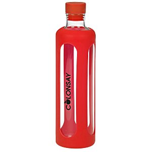 Glass Water Bottle with Silicone Sleeve - 20 oz. Main Image
