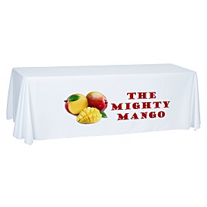 Open-Back Polyester Table Throw - 8' - Front Panel - Full Colour Main Image
