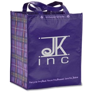 Expressions Laminated Grocery Tote - Purple Main Image