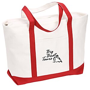 Large Heavyweight Cotton Canvas Boat Tote Main Image