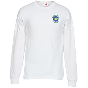 Fruit of the Loom HD LS T-Shirt - Embroidered - White Main Image