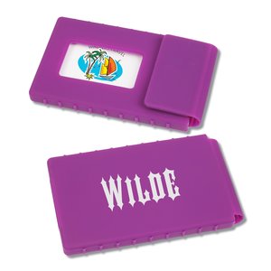 Slider Silicone Business Card Holder - Closeout Main Image