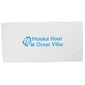 Microfibre Beach Towel 21" x 45" - White Main Image