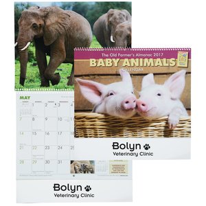 The Old Farmer's Almanac Calendar - Baby Animals -Spiral Main Image