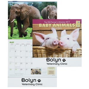 The Old Farmer's Almanac Calendar - Baby Animals -Stapled Main Image