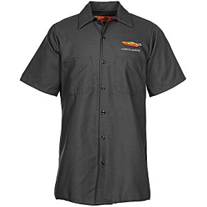 Red Kap Industrial Short Sleeve Work Shirt Main Image