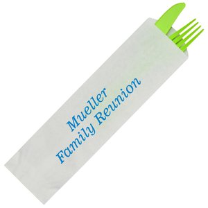 Colourware Plastic Fork & Knife in Utensil Bag Main Image