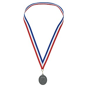 Econo Medal - Oval with Red, White & Blue Ribbon Main Image