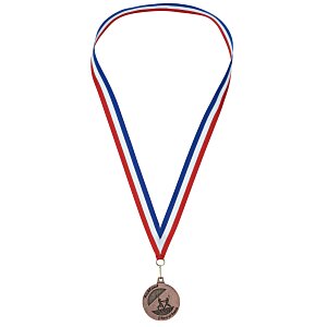 Econo Medal - Round with Red, White & Blue Ribbon Main Image