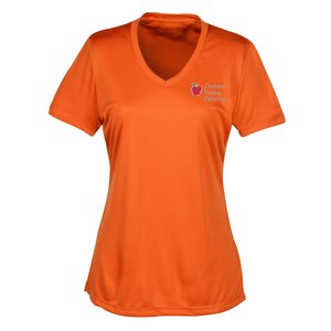 Pro Team Moisture Wicking V-Neck Tee - Ladies' - Embroidered Main Image
