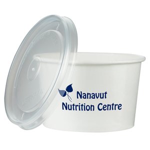 Paper Food Container - 8 oz. - with Flat Lid Main Image