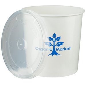 Paper Food Container - 24 oz. - with Flat Lid Main Image