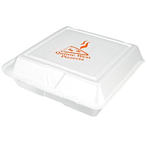 Foam Hinged Deli Container - Large With Compartments Main Image