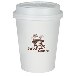 Paper Hot/Cold Cup - 10 oz. with Traveler Lid Main Image