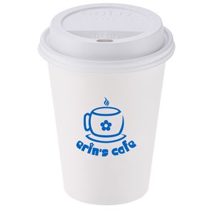 Paper Hot/Cold Cup - 12 oz. with Traveler Lid Main Image