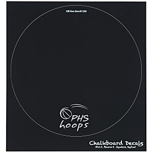 Chalkboard Memo Board Sticker - Circle - 7" Main Image