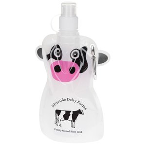 Paws and Claws Foldable Bottle - 12 oz. - Cow Main Image