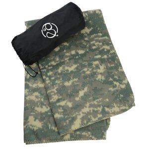 Digital Camo Blanket with Pouch Main Image