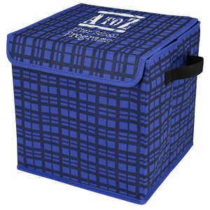 Collapsible Storage Cube - Plaid Main Image