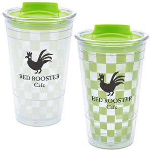 Checkered Colour Changing Tumbler - 16 oz. - Closeout Main Image