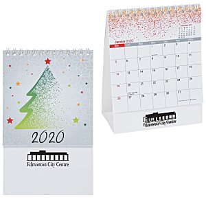 Mini Double View Desk Calendar - French Main Image