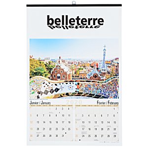 World Scenic 2 Month View Calendar - French/English Main Image