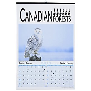 North American Wildlife 2 Month View Calendar-French/English Main Image