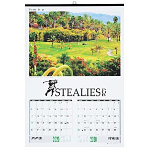 Golfing Fever Large 2 Month View Calendar - French Main Image